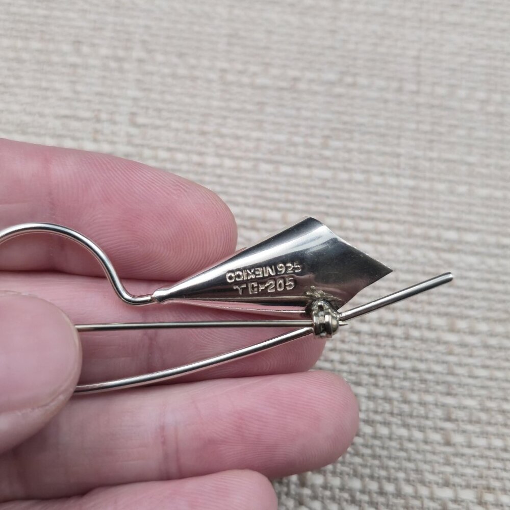 Sterling Silver Calla Lily Flower Pin Brooch B990 - Picture 4 of 7